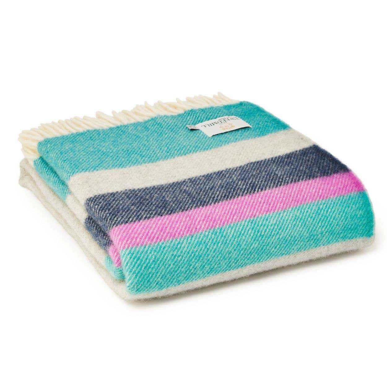 100% Pure New Wool Alaska Blanket : Breeze UK made