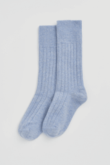 Morning Blue Merino Bed Socks: Morning Blue Morning Blue Merino Bed Socks: Morning Blue