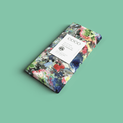 COCO Chocolate - Isle of Skye Sea Salt & Lime Milk Chocolate Bar 80g packaging design with colorful art.