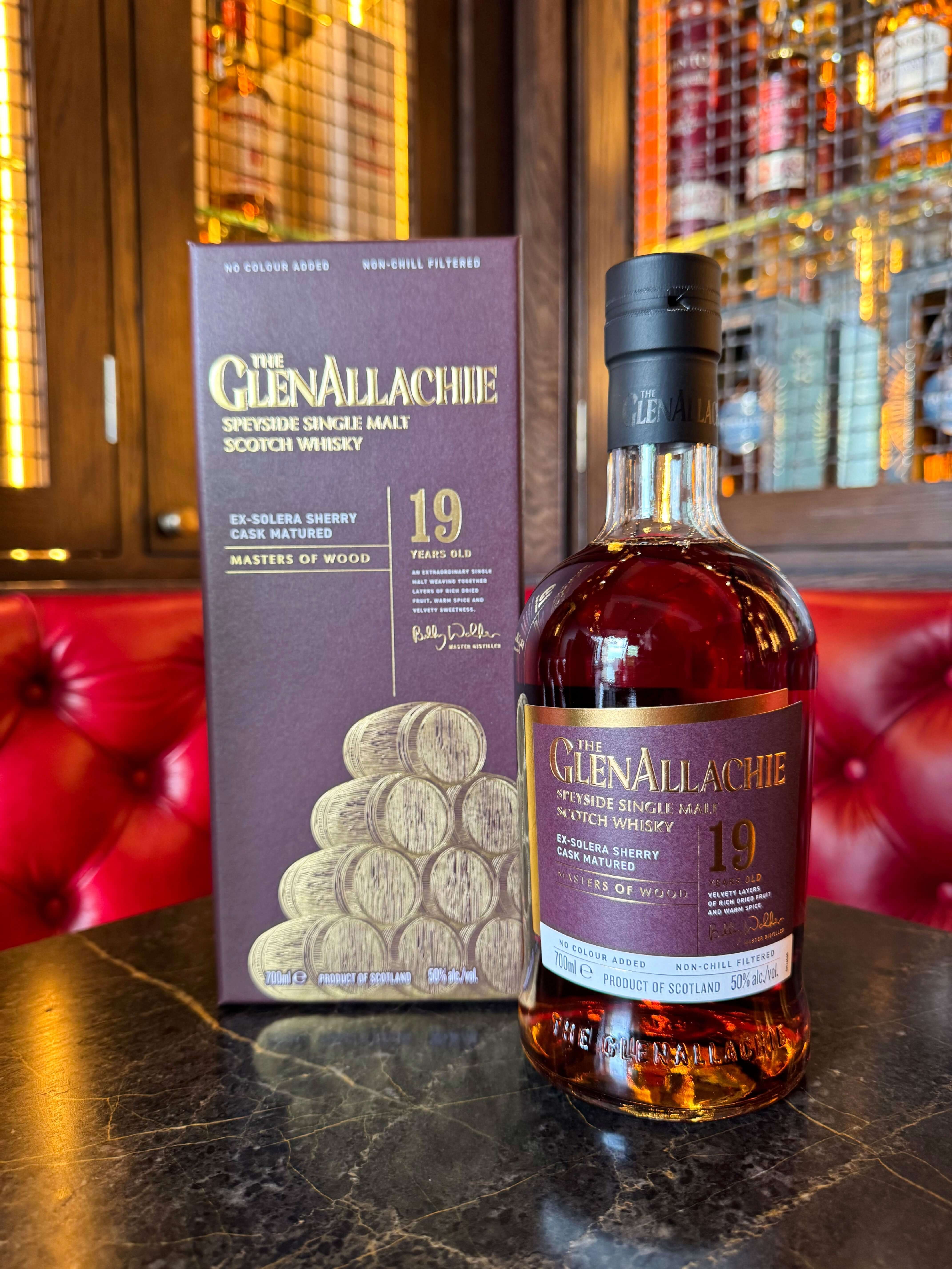 GlenAllachie 19 year old Ex Solera Sherry Cask Matured whisky, limited edition 1,200 bottles worldwide
