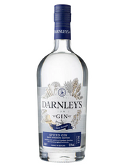 Bottle of Darnley's Gin on a white background