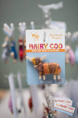 Handmade Highland Cow Magnet - Born and Bred in Scotland, colorful Hairy Coo magnet handcrafted in Scotland.