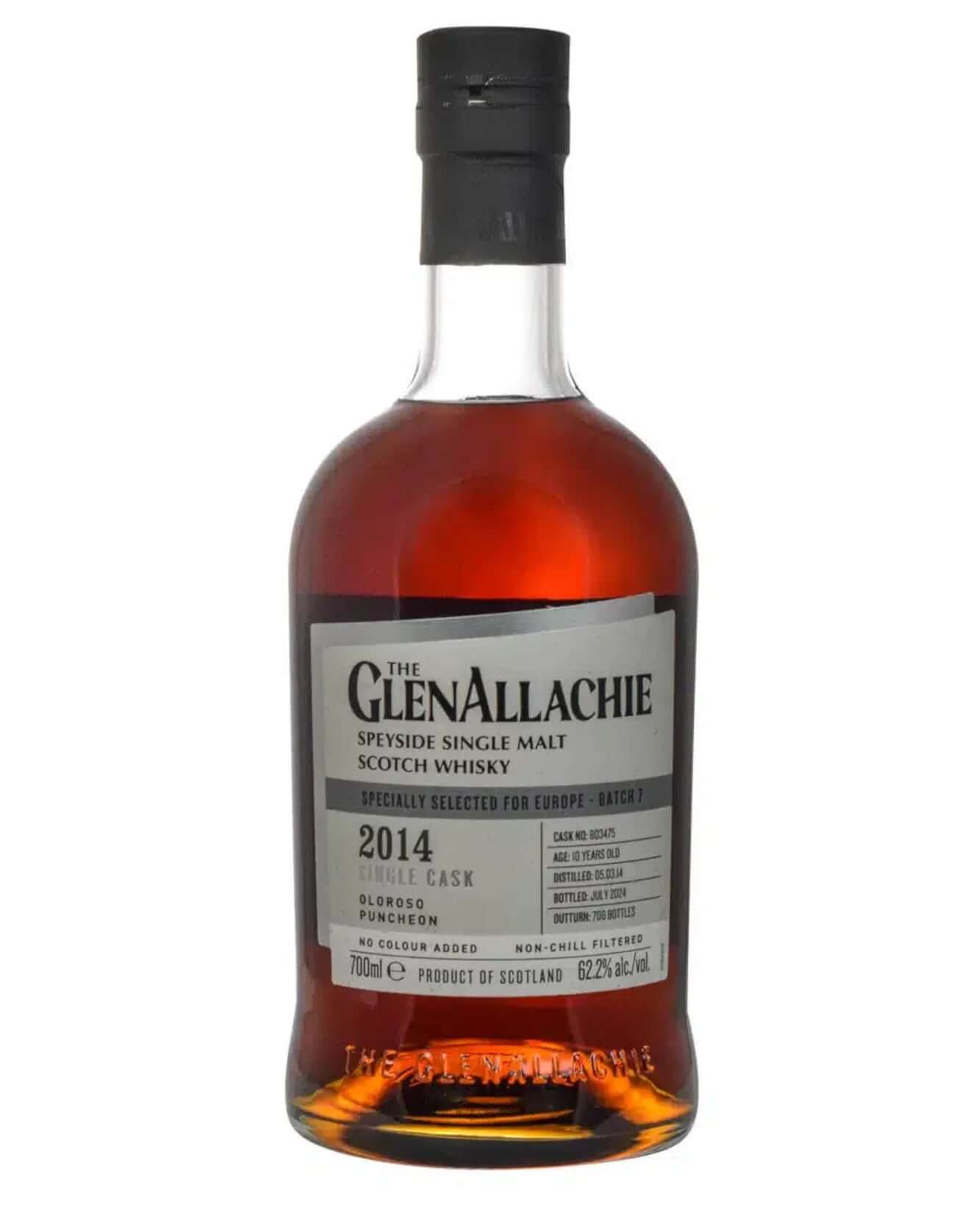 The GlenAllachie Single Casks 2014 Cask Oloroso Hogshead, Single Malt Whisky, 70cl bottle of Speyside Scotch.