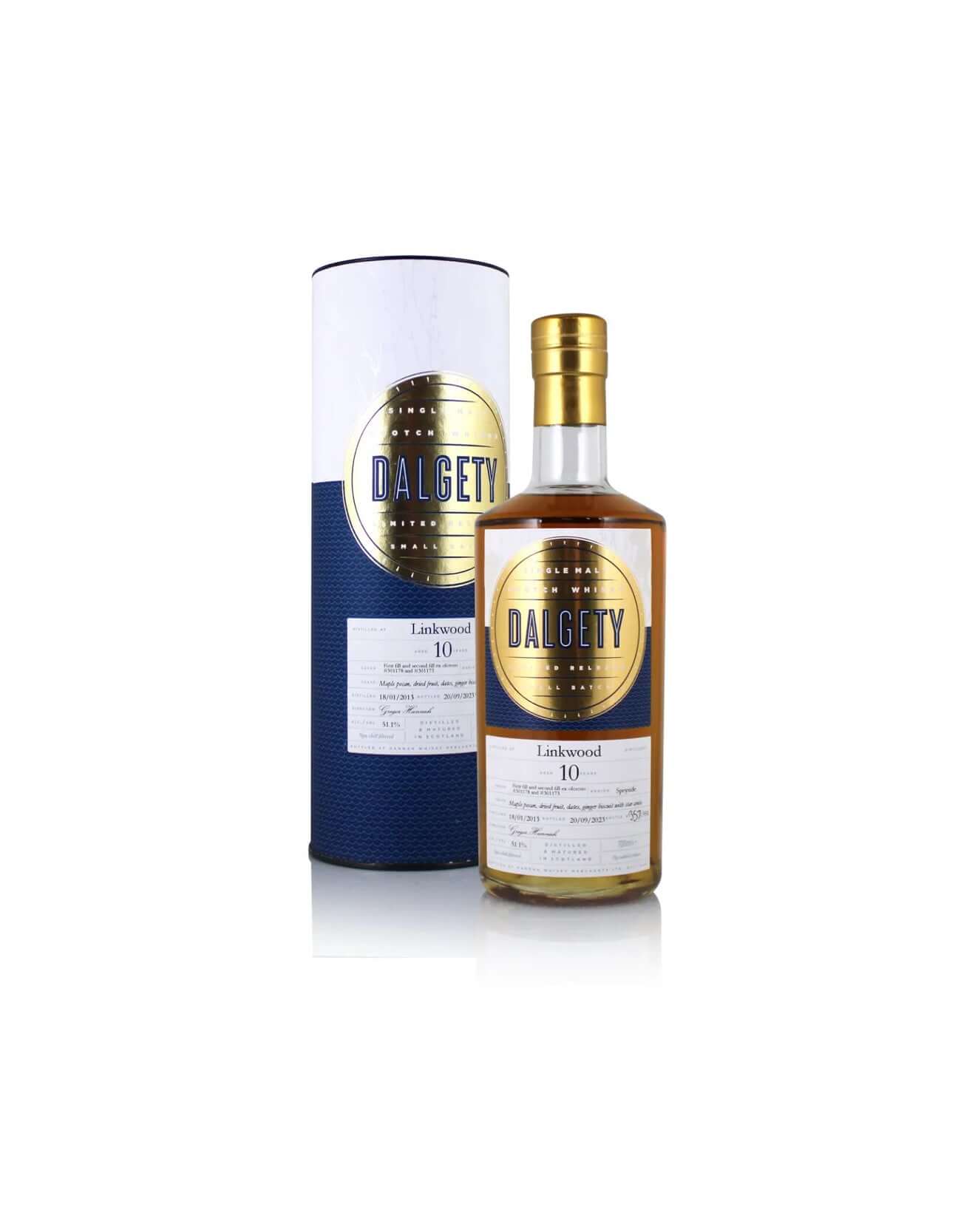 Dalgety Linkwood 10 Year Old, Single Malt Whisky, 70cl in packaging