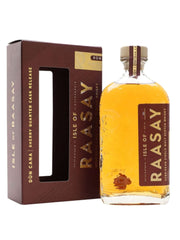 Raasay Hebridean Single Malt Dun Cana, 70cl bottle and packaging from Isle of Raasay distillery.