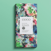 COCO Chocolate - Isle of Skye Sea Salt & Lime Milk Chocolate Bar 80g with Kaleido Splatt design by Timorous Beasties.