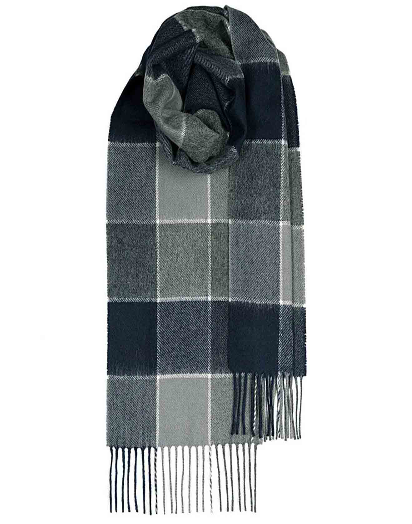 BANNOCKBANE GREY 100% LAMBSWOOL SCARF - MADE IN SCOTLAND