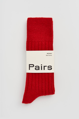 Red Merino Bed Socks