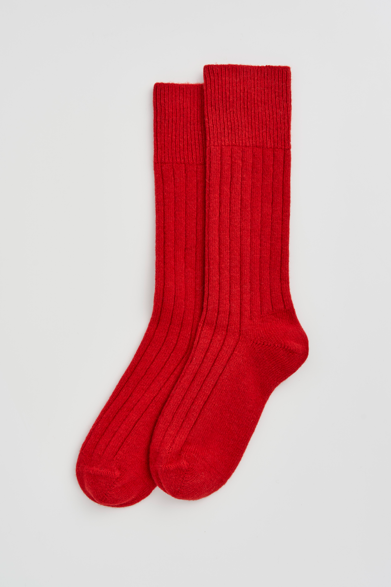 Red Merino Bed Socks