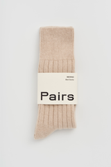 Milky Tea Beige Merino Bed Socks: Milky Tea Beige