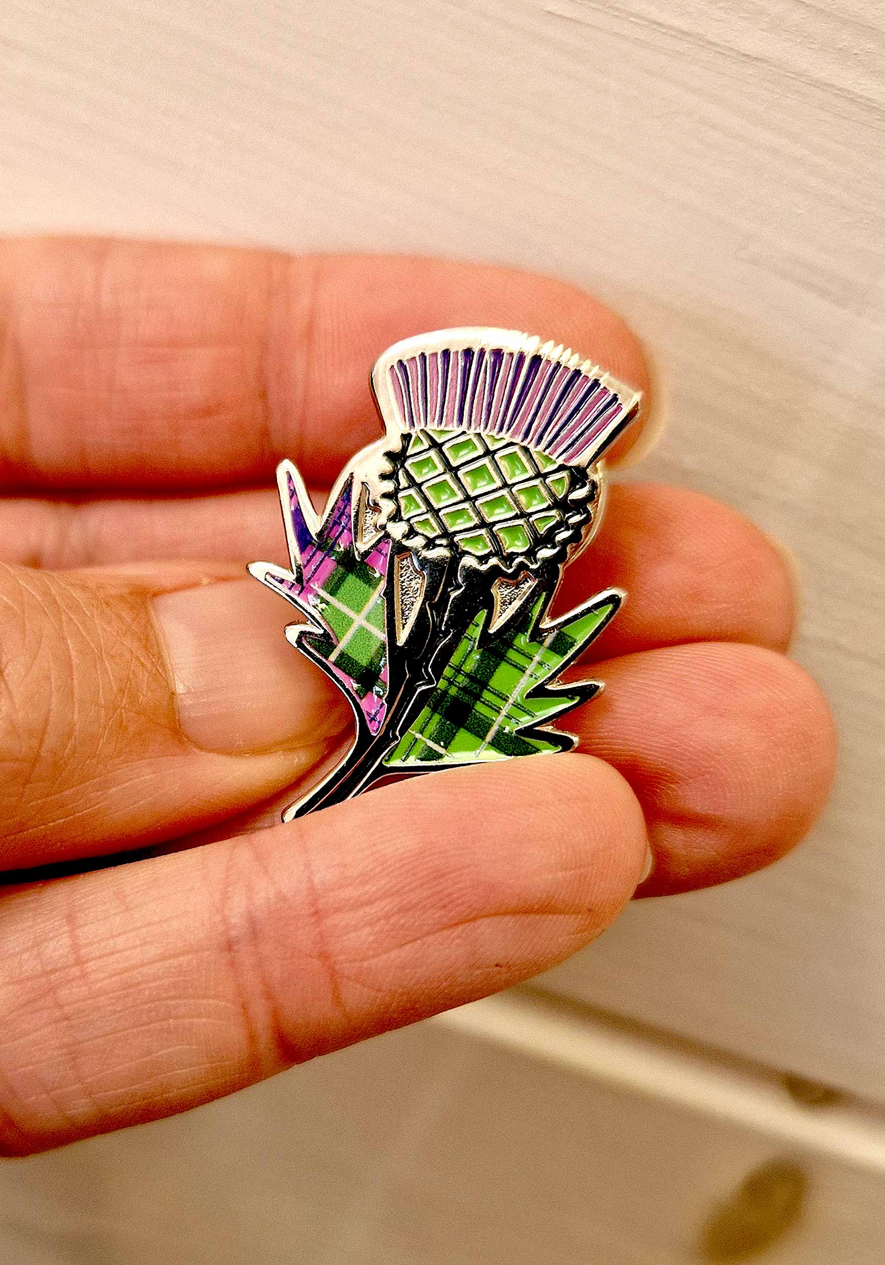 Scottish Thistle Enamel Pin Badge Scottish Thistle Enamel Pin Badge