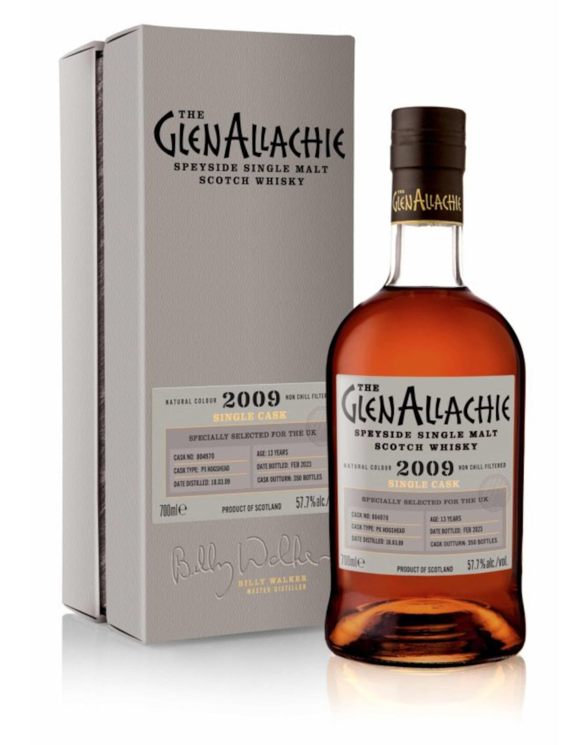 The GlenAllachie Single Casks 2009 Cask PX Hogshead, Single Malt Whisky, 70cl