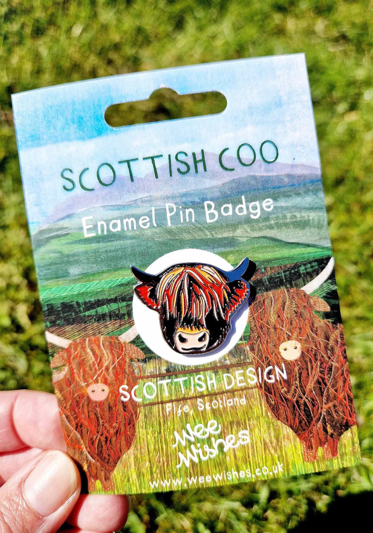 Scottish Coo Enamel Pin Badge Scottish Coo Enamel Pin Badge