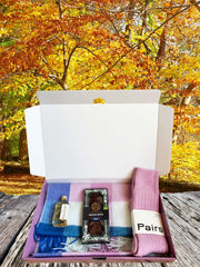 Scottish Gift Hamper – Pink Luxury Snuggle Box with Whisky & Chocolate