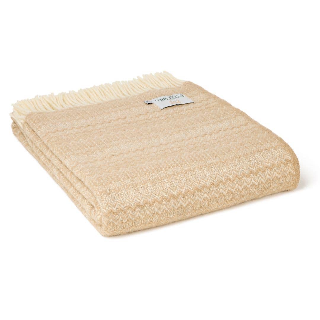 Fair Isle Pure New Wool Blanket : Oatmeal