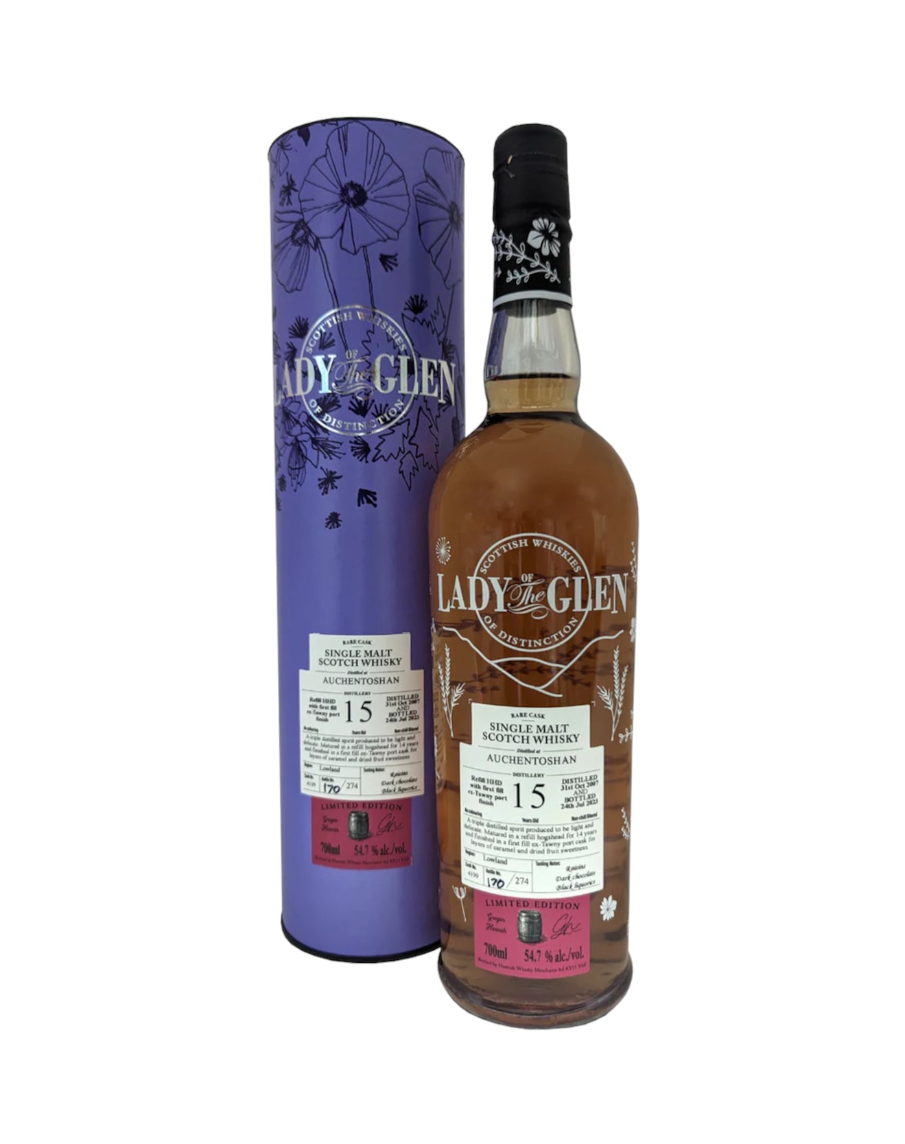 Lady of the Glen Auchentoshan 15yo, Single Malt Whisky, 70cl