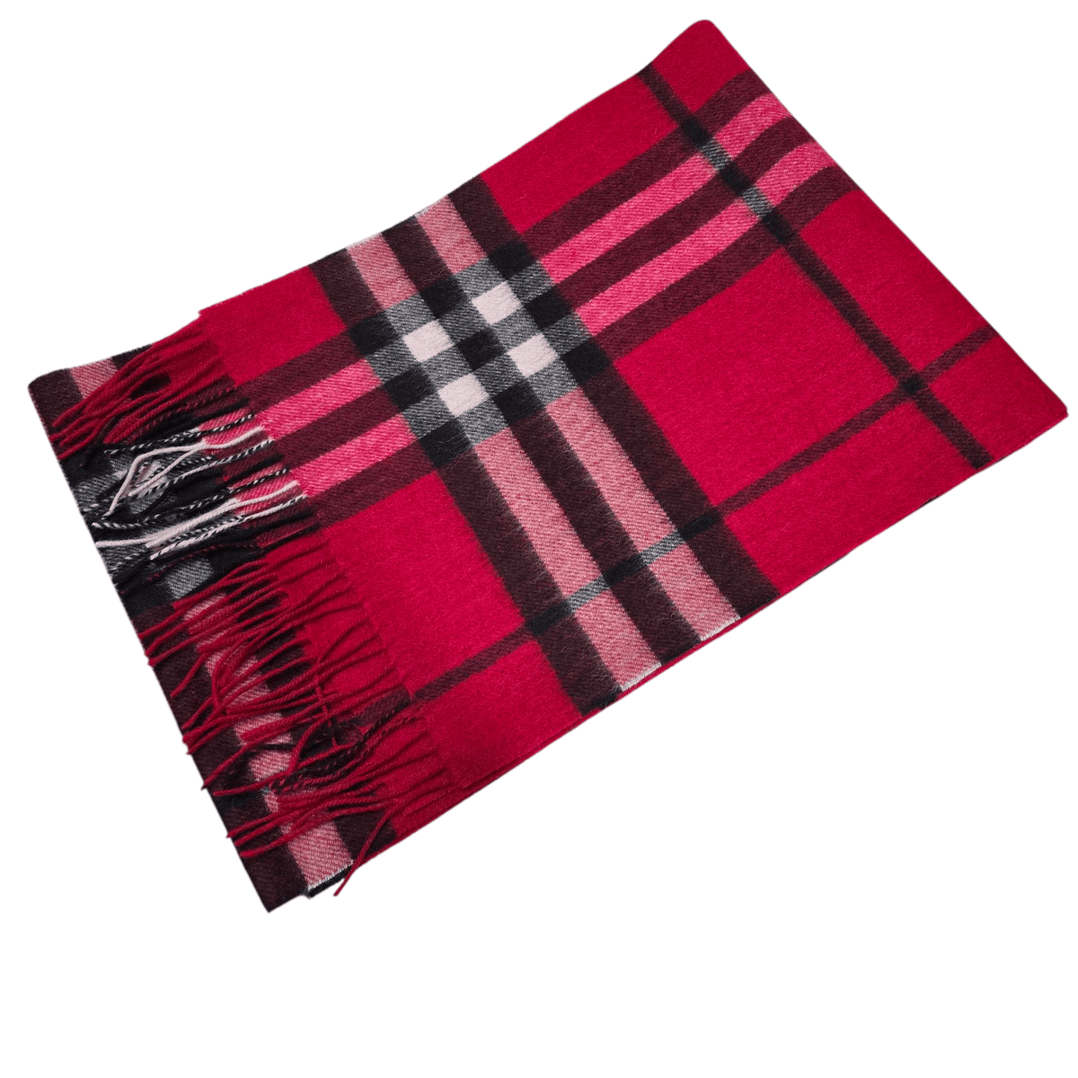 Red, Black, White Tartan Scottish Scarf 