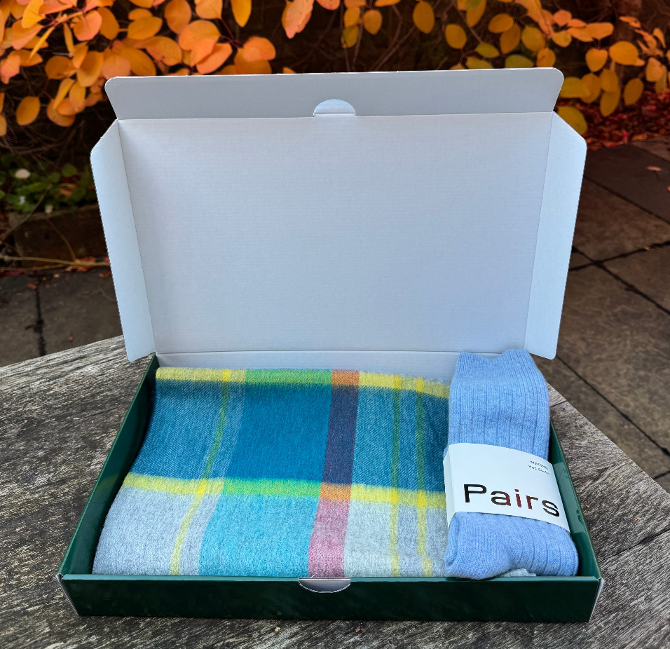 Snuggle Box Scottish Gift Hamper Blue Scottish