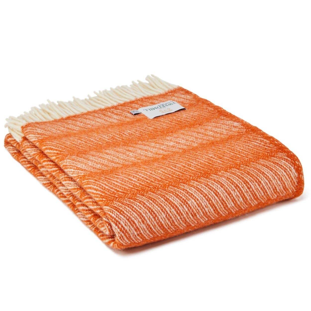 Twist Pure New Wool Throw : Pumpkin