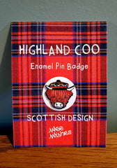 Highland Coo Enamel Pin Badge