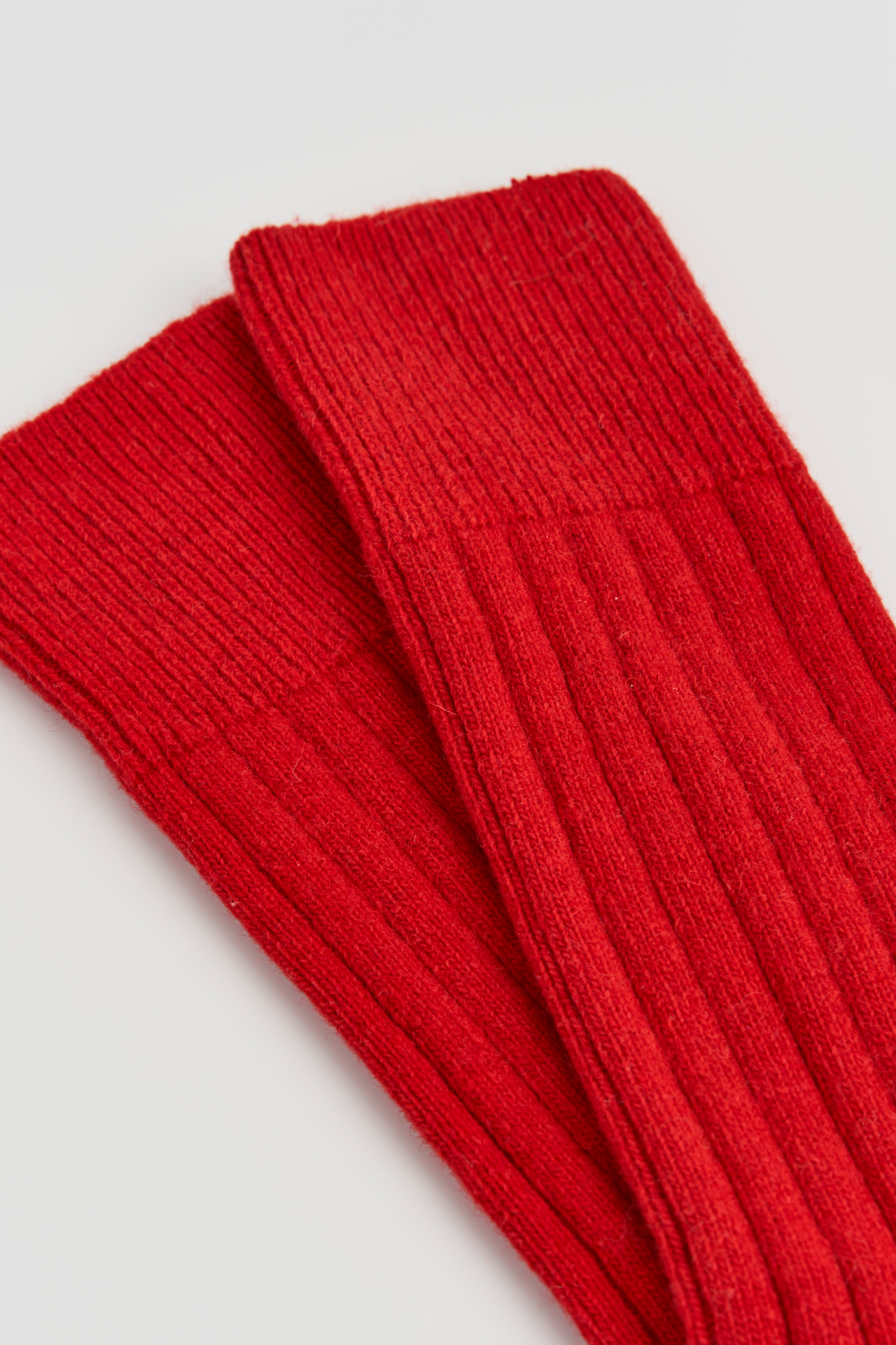 Red Merino Bed Socks