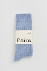Morning Blue Merino Bed Socks: Morning Blue