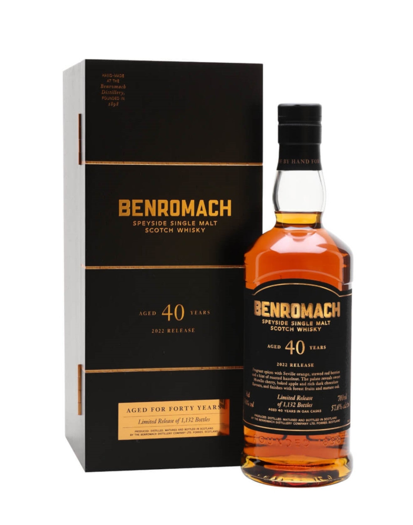 Benromach 40 year old, Single Malt Whisky, 70cl