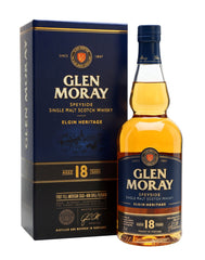 Glen Moray 18 year old, Single Malt Whisky, 70cl.
