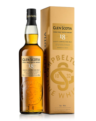 Glen Scotia 18, Single Malt Whisky, 70cl.