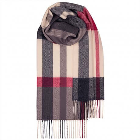 PINK FLISK LAMBSWOOL SCARF - MADE IN SCOTLAND