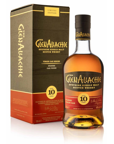GlenAllachie 10, Spanish Virgin Oak. Single Malt Whisky, 70cl.