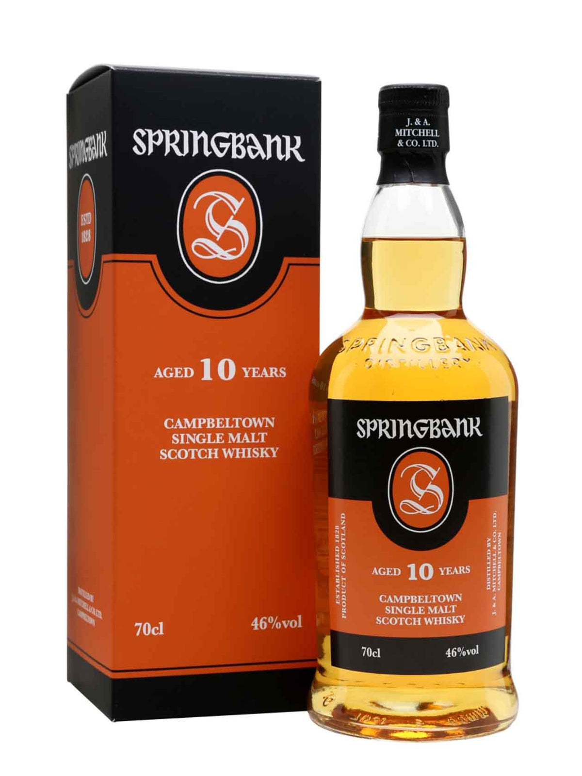 Springbank 10 year old, Single Malt Whisky, 70cl