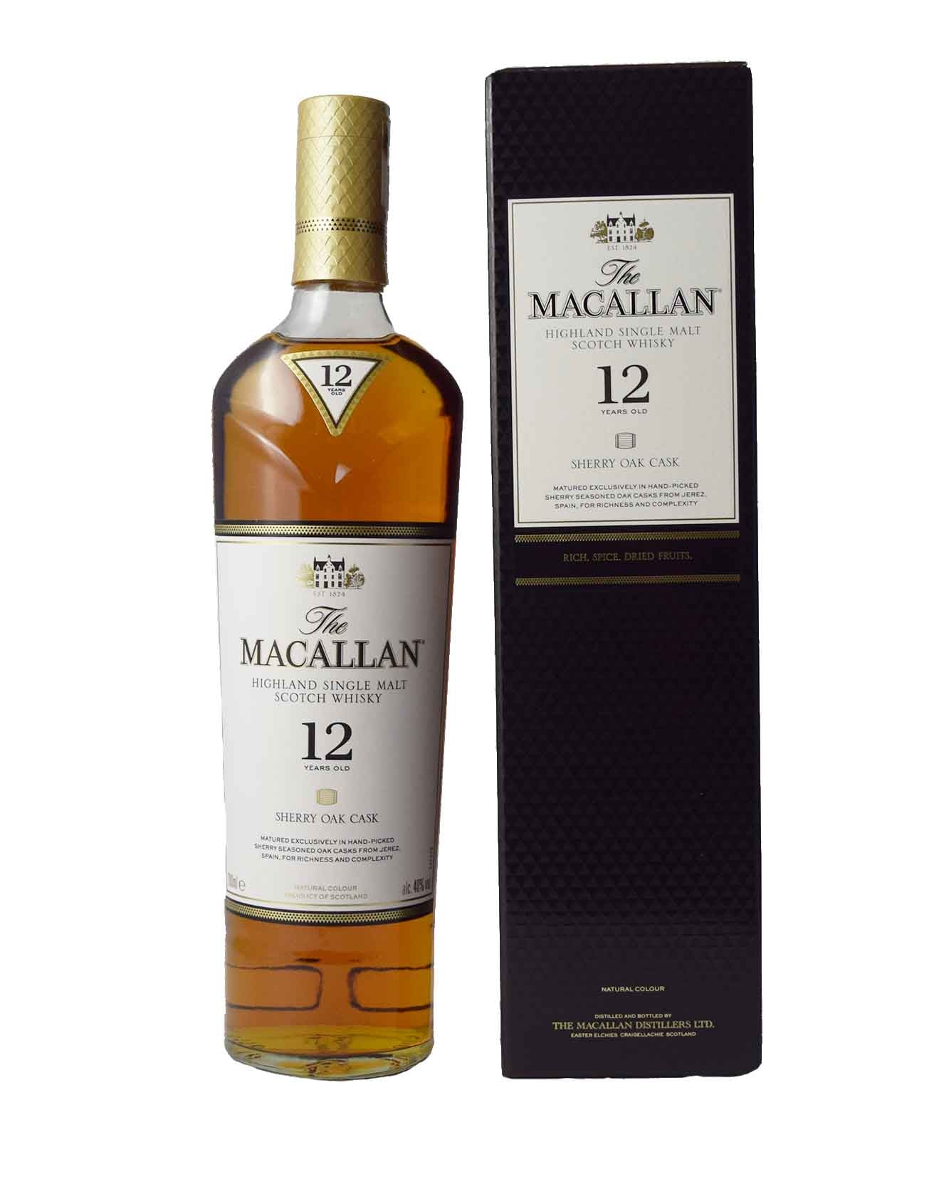 Macallan 12 Year Old Sherry, Single Malt Whisky, 70cl