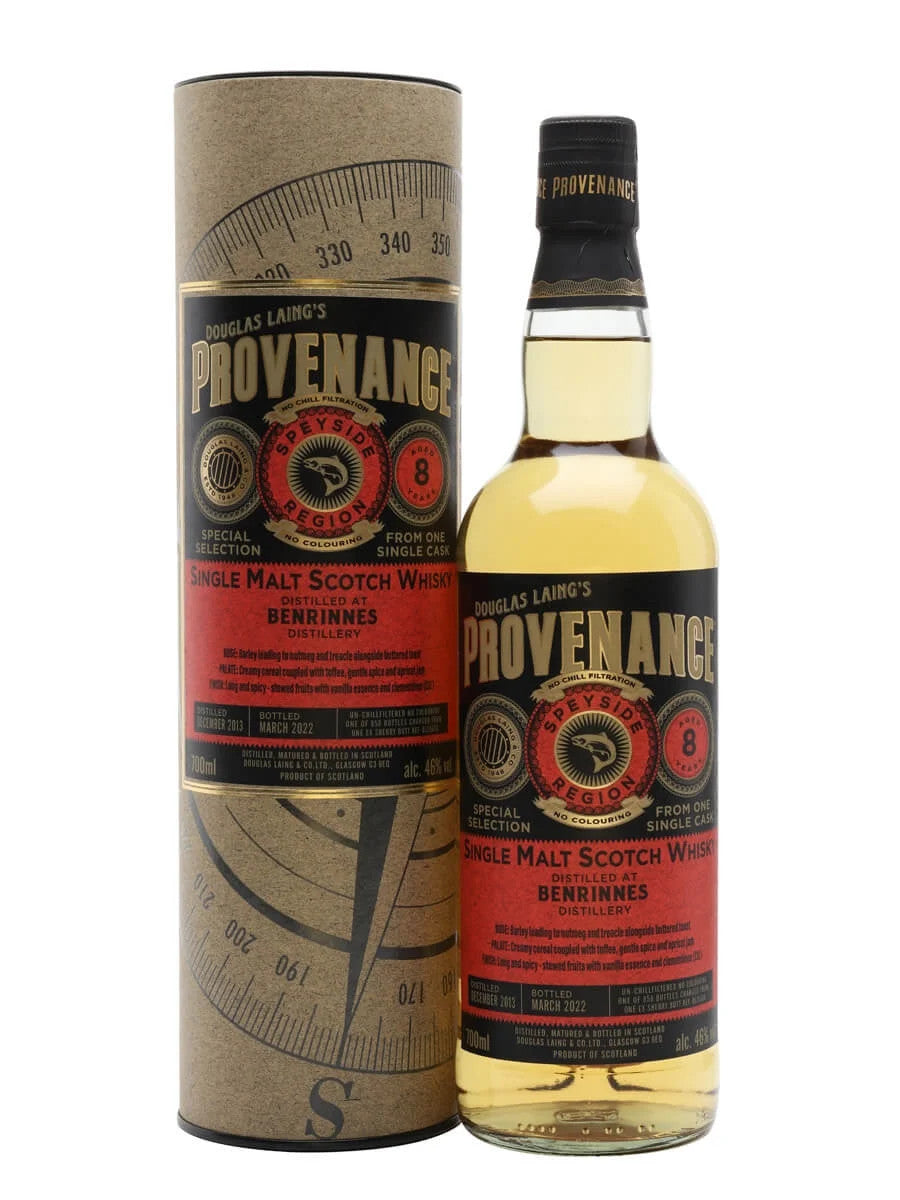 Douglas Laing Benrinnes 8 year old, Provenance Single Malt Whisky, 70cl.