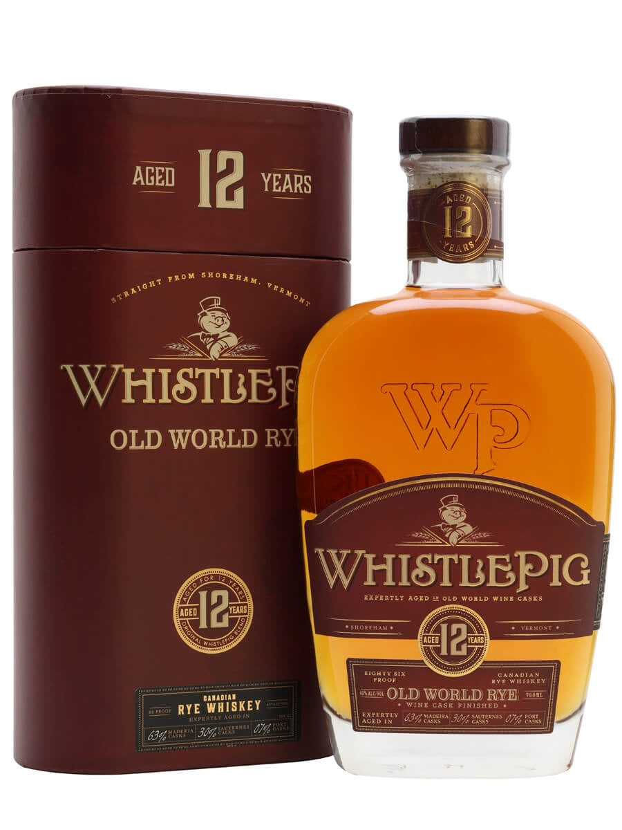 Whistle Pig 12 Year Old, Old world Rye Whiskey