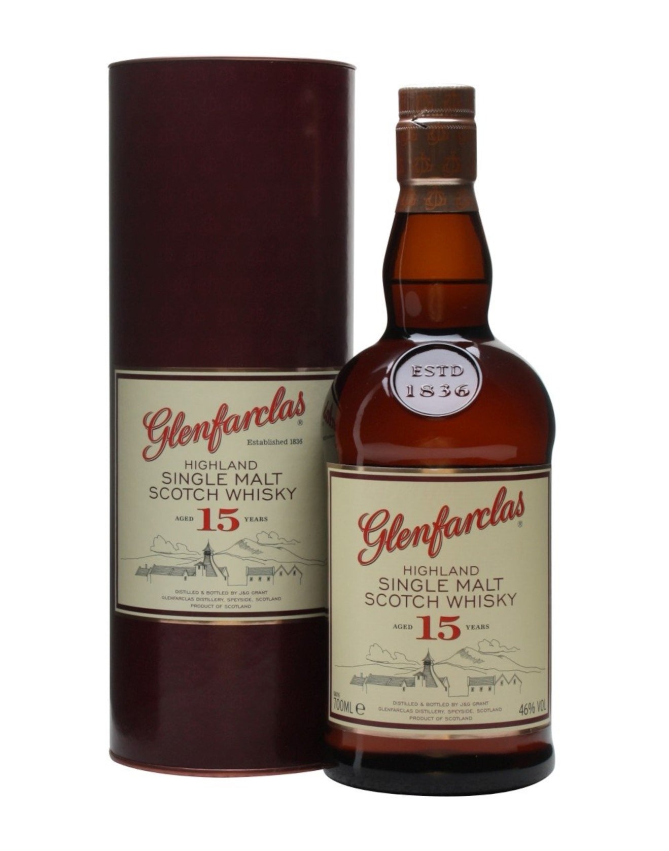 Glenfarclas 15 year old, Single Malt Whisky, 70cl.