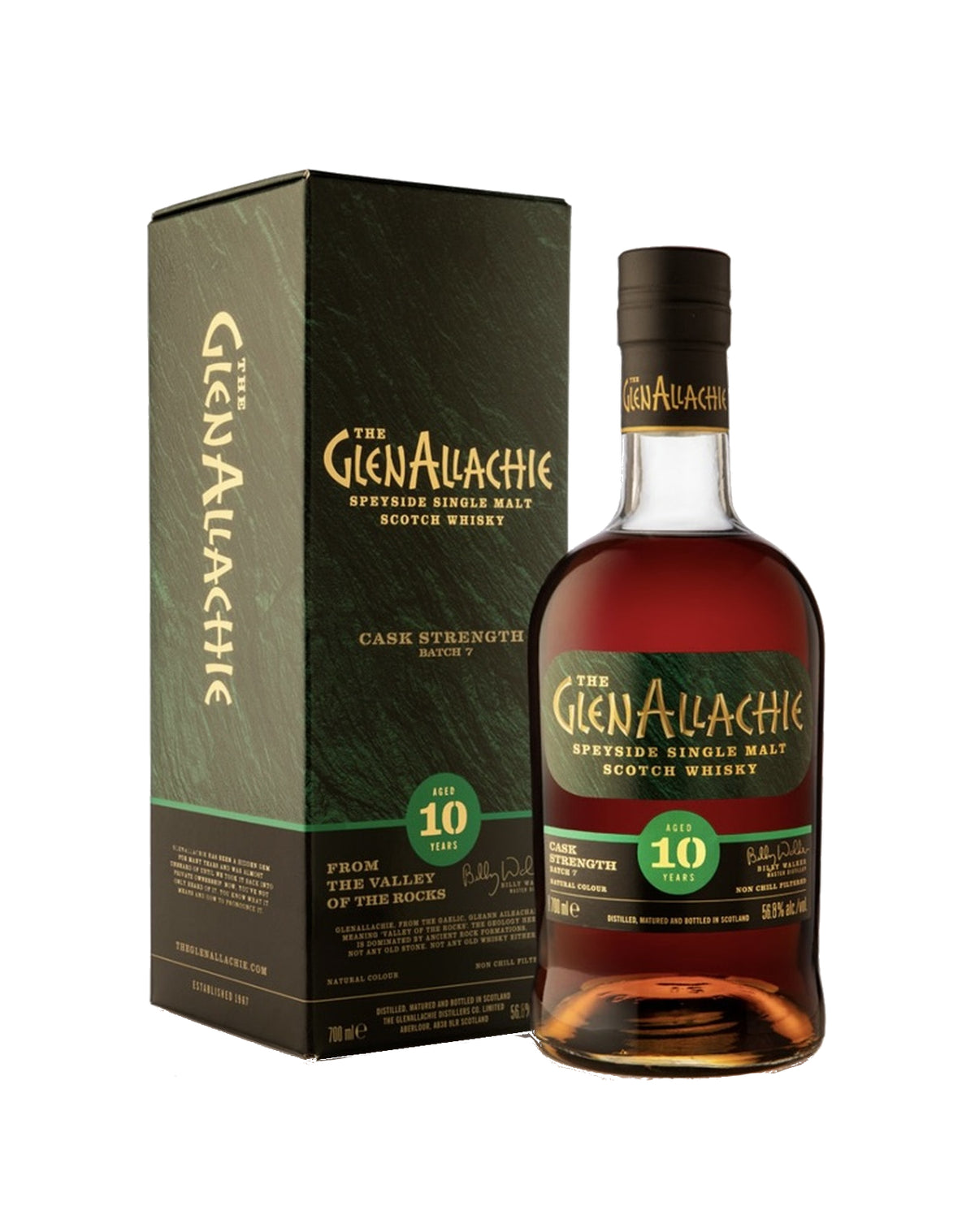 The GlenAllachie 10 Year Old Cask Strength Batch 8, Single Malt Whisky, 70cl