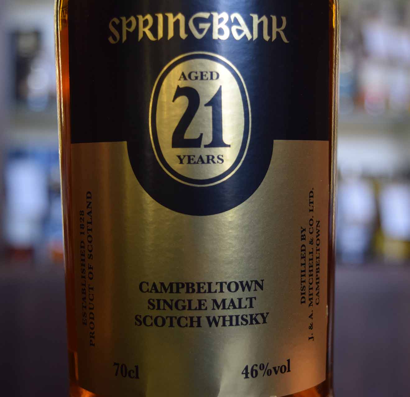 Springbank 21 year old, Single Malt Whisky, 70cl