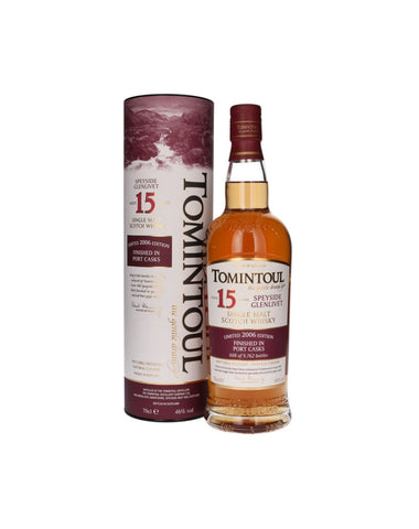 Tomintoul 15 Year old Port finish limited edition, Single Malt Whisky, 70cl